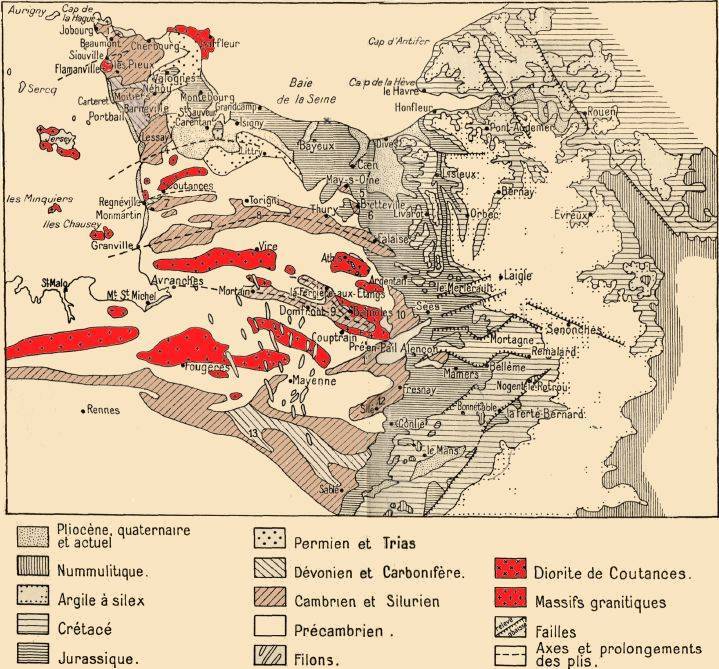 Carte géologique Dangeard