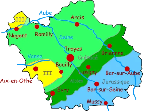 Carte géologique simplifiée de l'Aube aube-carte-geol