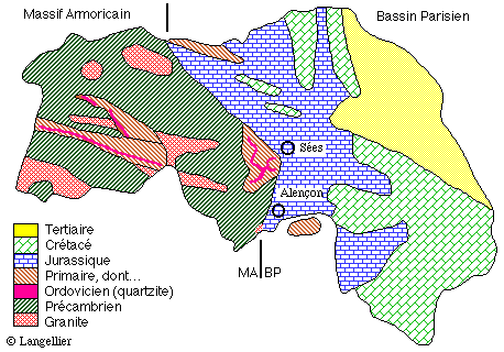 Carte géologique de l'Orne