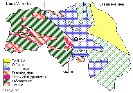 Carte géologique de l'Orne