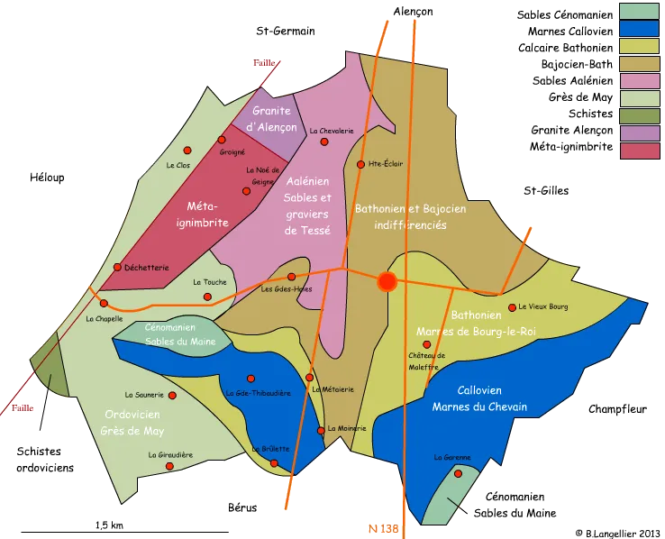 Carte géologique Arconnay