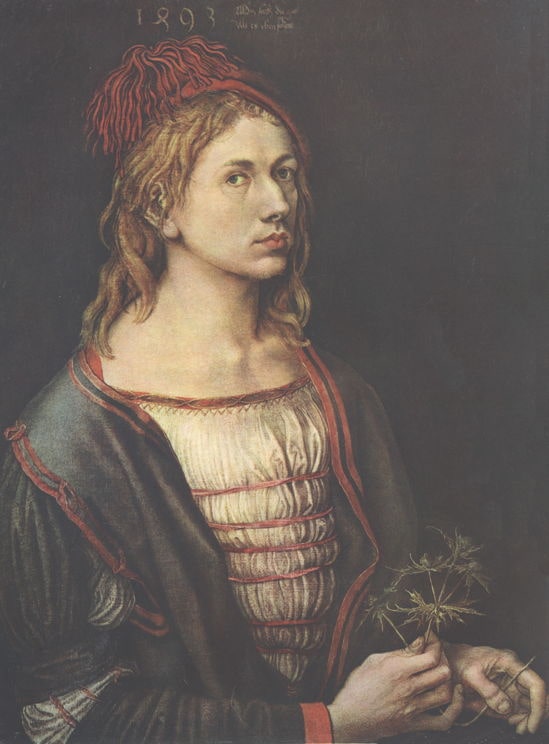 Albrecht Dürer autoportrait chardon
