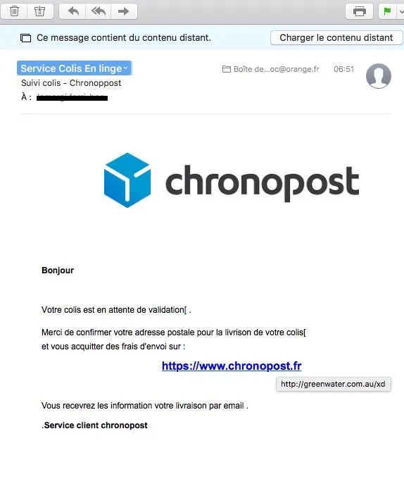 Phishing Chronopost